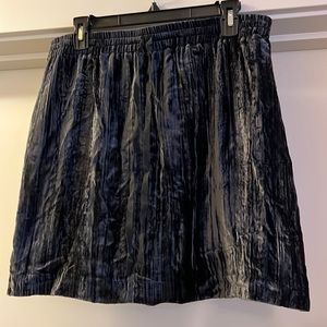 LOFT drawstring velvet skirt